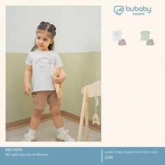 (6M-5Y) Bộ ngắn tay cài vai Bubaby Bamco Cho Bé trai Bé gái - BBC130112 BBC130109 | Quần áo BU Baby chính hãng