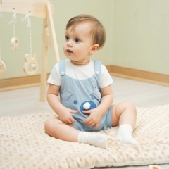 (1M-12M) Body đùi ngắn tay giả yếm Bamco - BBC236600 | Quần áo BU Baby chính hãng