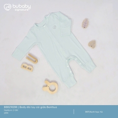 (NB-3M) Body dài tay cài giữa Bao tay chân lật Bambus - BBB210208 BBB210211 | Quần áo BU Baby chính hãng