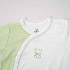 (NB-3M) Body dài tay cài chéo Bambus - BBB210804 | Quần áo BU Baby chính hãng