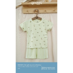 (6M-5Y) Bộ ngắn tay cài vai Bubaby Bambus - BBB130111 | Quần áo BU Baby Chính Hãng
