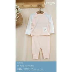 (NB-3M) Bộ dài tay cài chéo Siro Cho bé trai, bé gái - BSR110808| Quần áo BU Baby Chính hãng