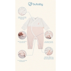 (NB-3M) Body dài tay cài chéo liền thân cho bé Molist - BMD210800 | Quần áo BU Baby chính hãng