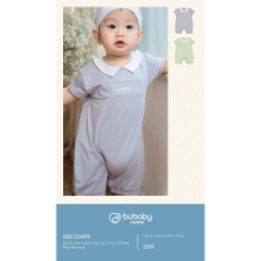 (1M-12M) Body đùi ngắn tay cài sau cổ Peter Pan Bamco - BBC2310PP | Quần áo BU Baby chính hãng