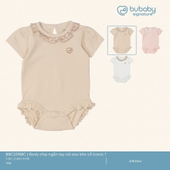 (1M-9M) Body chip ngắn tay cài sau bèo cổ Iconic 1 Bamco - BBC2310BC | Quần áo BU Baby chính hãng