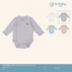 (NB-3M) Body chip dài tay cài chéo Siro - BSR210806 | Quần áo BU Baby chính hãng