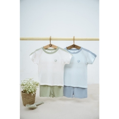 (6M-5Y) Bộ ngắn tay raglan cổ tròn BU Baby Molist - BMD130400 BMD1304TN | Quần áo Bubaby Chính hãng