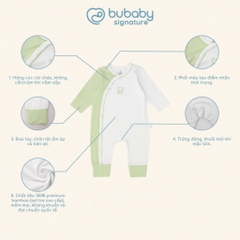 (NB-3M) Body dài tay cài chéo Bambus - BBB210804 | Quần áo BU Baby chính hãng