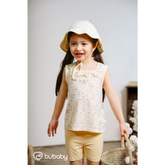 (6M-5Y) Bộ sát nách quần đùi cho bé gái BU Baby Bamco - BBB1443BG | Quần áo Bubaby chính hãng