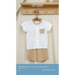(1M-9M) Bộ ngắn tay cài giữa cổ tàu Bambus - BBB130205 | Quần áo BU Baby chính hãng