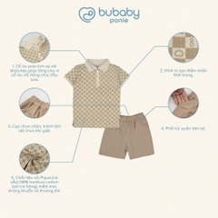 (6M-5Y) Bộ quần áo ngắn tay cổ Polo Ponie - BPN130312 BPN130313 BPN1303KK | Quần áo BU Baby chính hãng