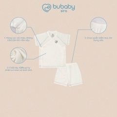 (1M-6M) Bộ ngắn tay cài chéo Siro - BSR130805 | Quần áo BU Baby chính hãng