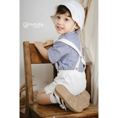 (6M-5Y) Quần yếm đùi Kaki cho bé trai  - BKK433200 | Quần áo BU Baby chính hãng