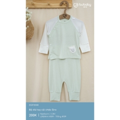 (NB-3M) Bộ dài tay cài chéo Siro Cho bé trai, bé gái - BSR110808| Quần áo BU Baby Chính hãng
