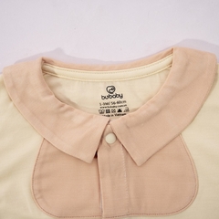 (NB-3M) Body chip dài tay cài giữa cổ Peter Pan Bambus - BBB2102PP | Quần áo BU Baby Chính hãng