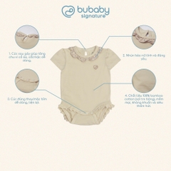 (1M-9M) Body chip ngắn tay cài sau bèo cổ Iconic 1 Bamco - BBC2310BC | Quần áo BU Baby chính hãng