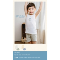 (6M-5Y) Bộ sát nách cổ tròn cho bé yêu Molist - BMD140403 | Quần áo BU Baby Chính hãng