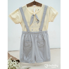(6M-5Y) Bộ ngắn tay cùng quần yếm đùi cho bé BU Baby Bamco - BBC134300 | Quần áo Bubaby chính hãng