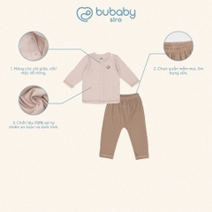 (1M-9M) Bộ dài tay cài giữa Siro - BSR110207 | Quần áo BU Baby chính hãng