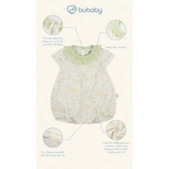 (1M-12M) Body chip ngắn tay cài sau bèo cổ BU Baby Bambus BBB2310BC | Quần áo Bubaby chính hãng