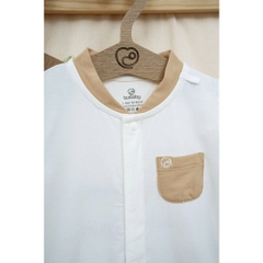 (1M-9M) Bộ ngắn tay cài giữa cổ tàu Bambus - BBB130205 | Quần áo BU Baby chính hãng