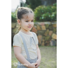 (6M-5Y) Bộ ngắn tay cùng quần yếm đùi cho bé BU Baby Bamco - BBC134300 | Quần áo Bubaby chính hãng