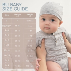 (1M-9M) Bộ ngắn tay cài giữa cổ tàu Bambus - BBB130205 | Quần áo BU Baby chính hãng