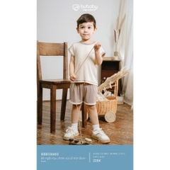 (6M-5Y) Bộ ngắn tay chờm vai cổ tròn Bambus - BBB130403 | Quần áo BU Baby chính hãng