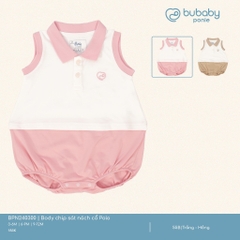 (3M-12M) Body chip sát nách cổ Polo Ponie - BPN240300 | Quần áo BU Baby chính hãng