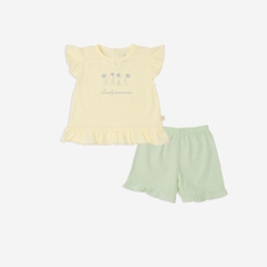 (6M-5Y) Bộ ngắn tay cài sau bèo gấu Bamco - BBC131000 | Quần áo BU Baby chính hãng