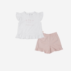 (6M-5Y) Bộ ngắn tay cài sau bèo gấu Bamco - BBC131000 | Quần áo BU Baby chính hãng