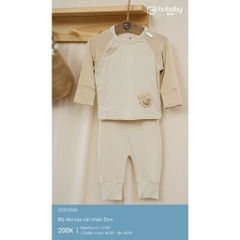 (NB-3M) Bộ dài tay cài chéo Siro Cho bé trai, bé gái - BSR110808| Quần áo BU Baby Chính hãng