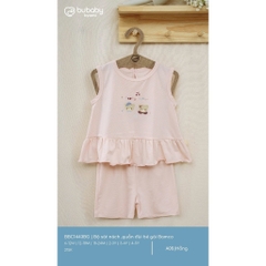 (6M-5Y) Bộ sát nách quần đùi cho bé gái Bamco - BBC1443BG | Quần áo BU Baby Chính hãng