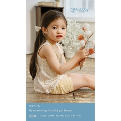 (6M-5Y) Bộ sát nách quần đùi cho bé gái BU Baby Bamco - BBB1443BG | Quần áo Bubaby chính hãng