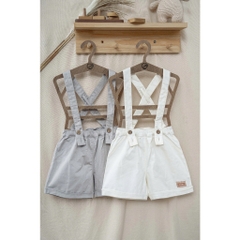 (6M-5Y) Quần yếm đùi Kaki cho bé trai  - BKK433200 | Quần áo BU Baby chính hãng