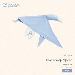 (Freesize) Khăn xoa dịu Thỏ bunny và Vịt con Bubaby Bamboo cotton | Phụ kiện BU Baby chính hãng