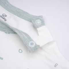 (6M-5Y) Bộ Ngắn Tay Cài Vai Bubaby Phối Tay Bambus Signature -  BBB130108 | Quần áo BU Baby chính hãng