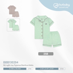 (12M-5Y) Bộ Quần Áo Bubaby cho bé mặc nhà, Bộ Pyjamas cộc tay chất liệu Sợi Tre - BBB130204 | Quần áo BU Baby chính hãng