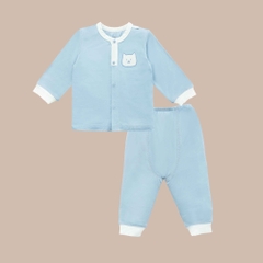 (1M-9M) Bộ dài tay cài giữa Thu êm cho bé trai bé gái Bubaby Bambus BBB110211 | Quần áo chính hãng