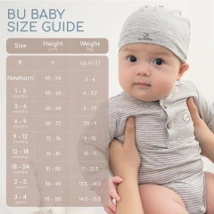 (6M-5Y) Bộ Ngắn Tay Cài Vai Bubaby Phối Tay Bambus Signature -  BBB130108 | Quần áo BU Baby chính hãng