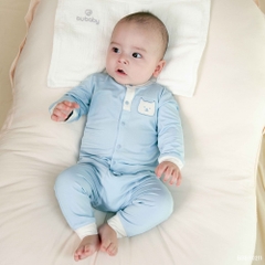 (1M-9M) Bộ dài tay cài giữa Thu êm cho bé trai bé gái Bubaby Bambus BBB110211 | Quần áo chính hãng