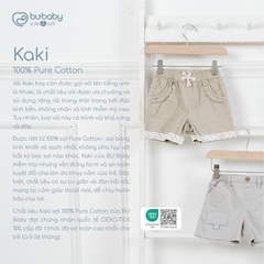 (12M-5Y) Quần short, Quần đùi túi bèo Kaki cho bé gái - BCT4331TB | Quần áo BU Baby chính hãng