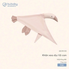 (Freesize) Khăn xoa dịu Thỏ bunny và Vịt con Bubaby Bamboo cotton | Phụ kiện BU Baby chính hãng