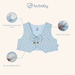 (1M-18M) Áo gile + nơ cổ Iconic 1 Bubaby Cotton BCT3900NC | Quần áo chính hãng