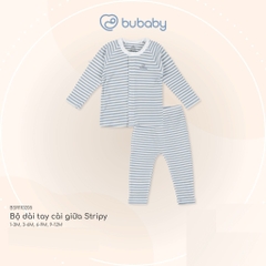 (1M-12M) Body dài tay cho bé Bubaby Siro Stripy BSR210805 BSR210804 BSR210202 BSR110205 | Quần áo BU Baby chính hãng