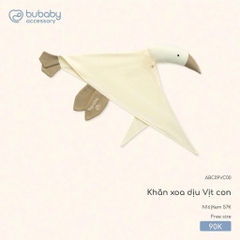 (Freesize) Khăn xoa dịu Thỏ bunny và Vịt con Bubaby Bamboo cotton | Phụ kiện BU Baby chính hãng
