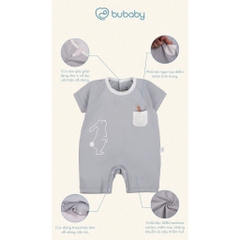 (1M-12M) Body đùi ngắn tay cài sau Bubaby Bamco - BBC231002 | Quần áo BU Baby chính hãng