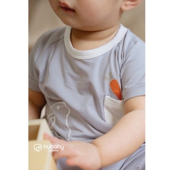 (1M-12M) Body đùi ngắn tay cài sau Bubaby Bamco - BBC231002 | Quần áo BU Baby chính hãng