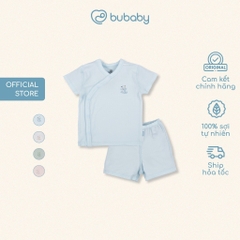 (1M-9M) Bộ ngắn tay cài chéo bé trai bé gái Bubaby Siro BSR130807 BSR130808 | Quần áo BU Baby chính hãng