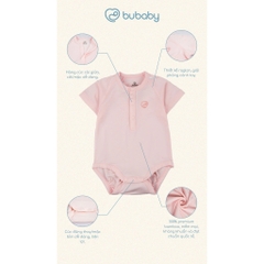 (1M-12M) Body chip ngắn tay raglan cổ trụ Bubaby Bambus - BBB230301 | Quần áo BU Baby chính hãng